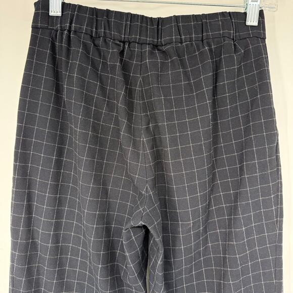 Babaton Aritzia Conan Pant Women's Size 0 Black Windowpane Check Crepe Mid-Rise - Picture 5 of 9